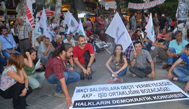 HDK Ankara Meclisi ırkçı saldırıları ve Türkiye'nin IŞİD desteğini protesto etti