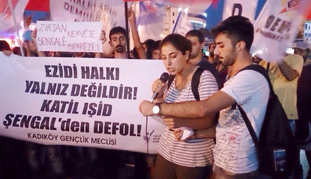 HDK-HDP Gençlik Meclisi Şengal için yürüdü