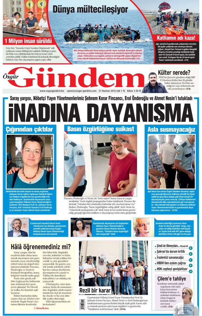 ÖZGÜR GÜNDEM'LE DAYANIŞMAYA