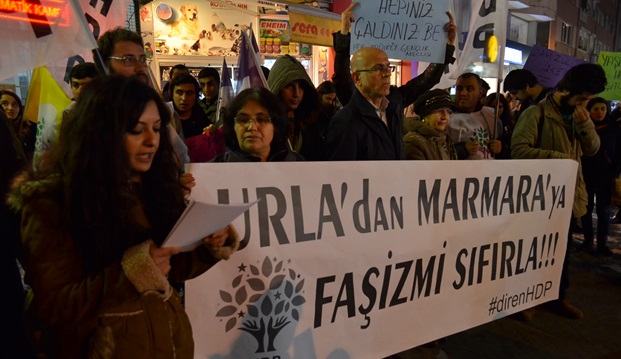 HDP'den saldırılara tepki eylemi