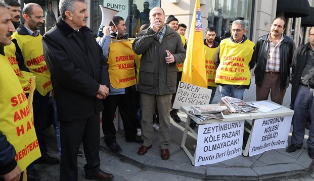 HDP'li Tüzel'den direnişteki işçilere destek ziyareti